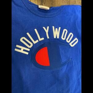 Vintage champion Los Angeles hollywood stitched logo 2xl xxl t-shirt